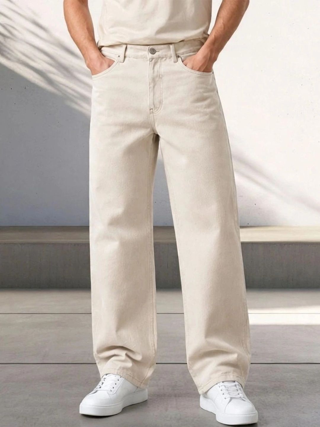 Encrypt Men Classic Regular Fit Mid-Rise Stretchable Jeans