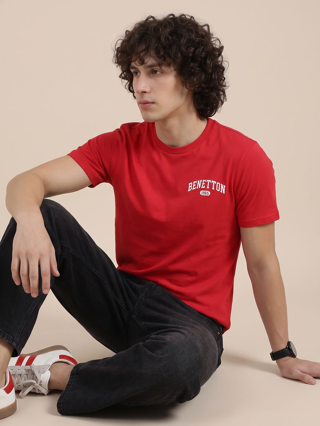 United Colors of Benetton Brand Logo Printed T-shirt