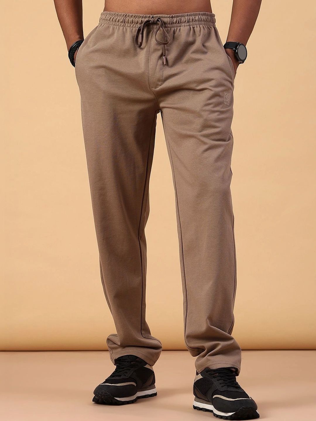 V-Mart Men Regular Fit Brand Logo Training Track Pants