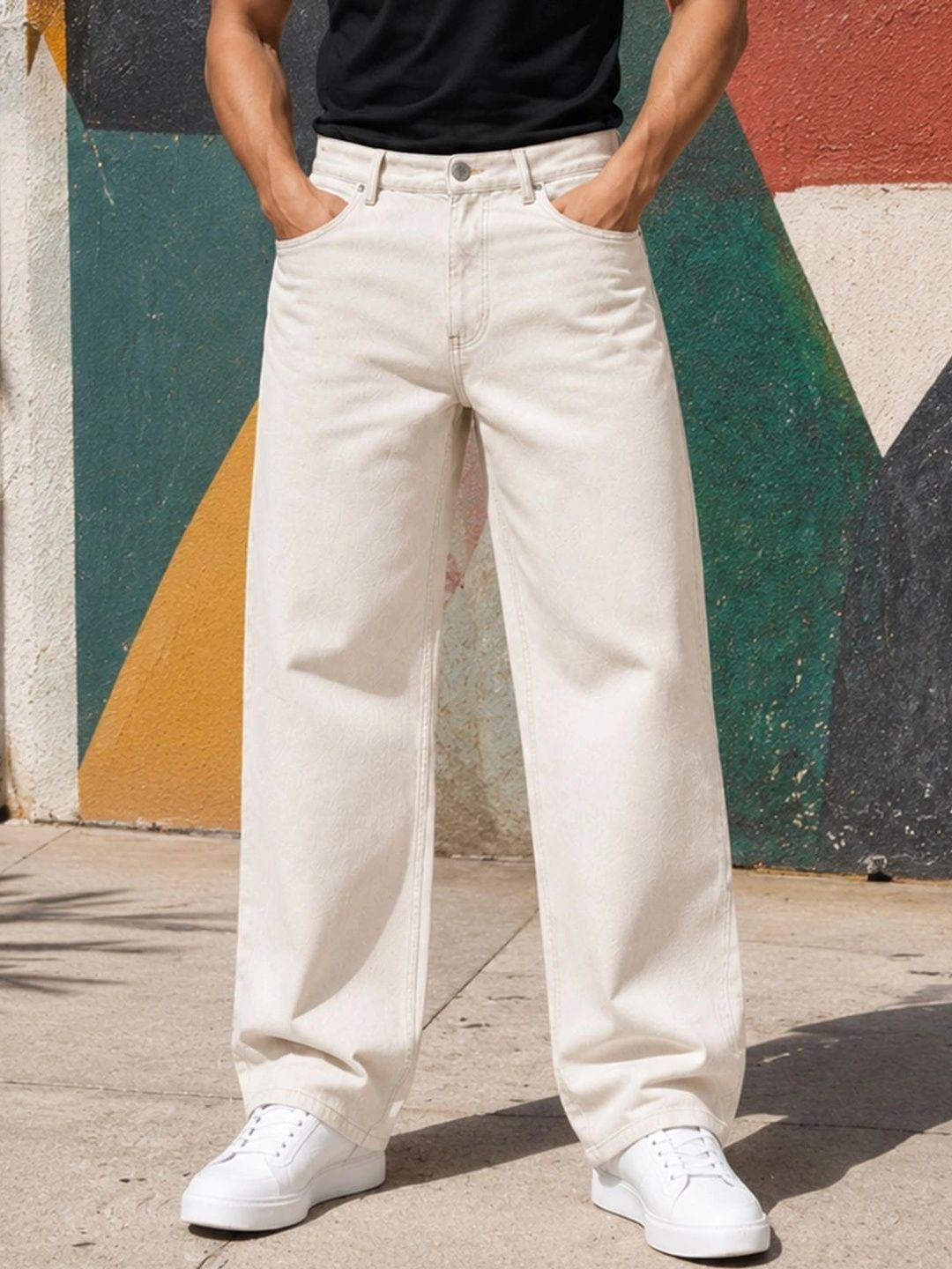 R.Code by The Roadster Life Co. Men Classic Regular Fit Mid-Rise Stretchable Jeans