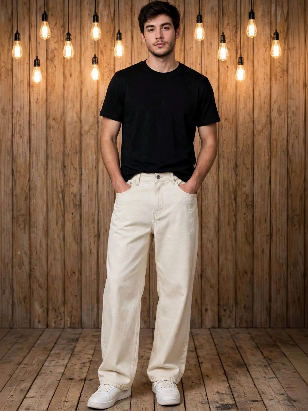 Encrypt Men Classic Regular Fit Mid-Rise Stretchable Jeans