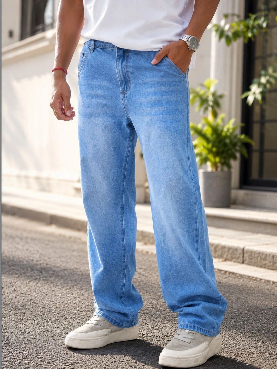 R.Code by The Roadster Life Co. Men Relaxed Fit Mid-Rise Jeans