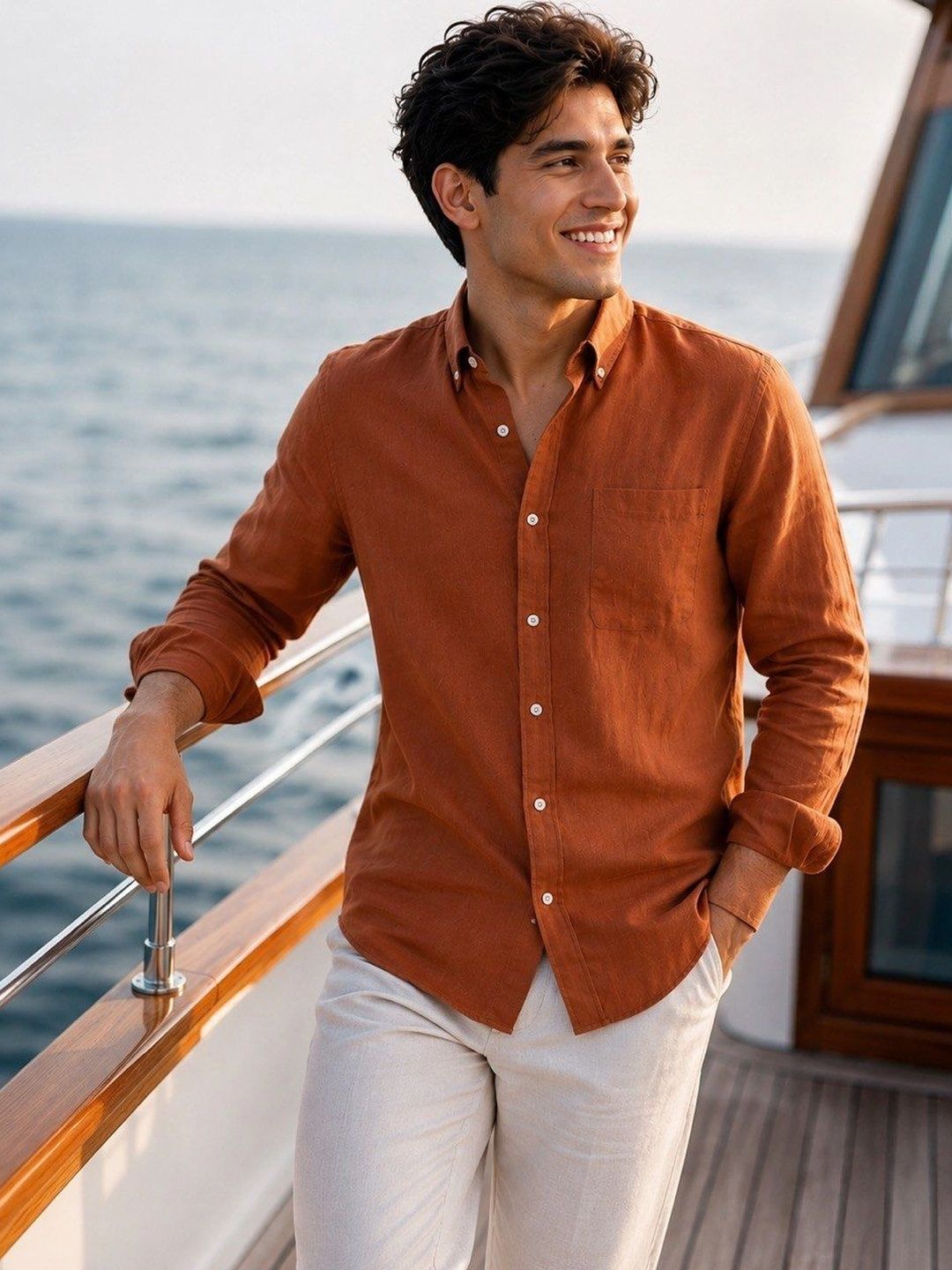 HERE&NOW Men Standard Slim Fit Casual Shirt