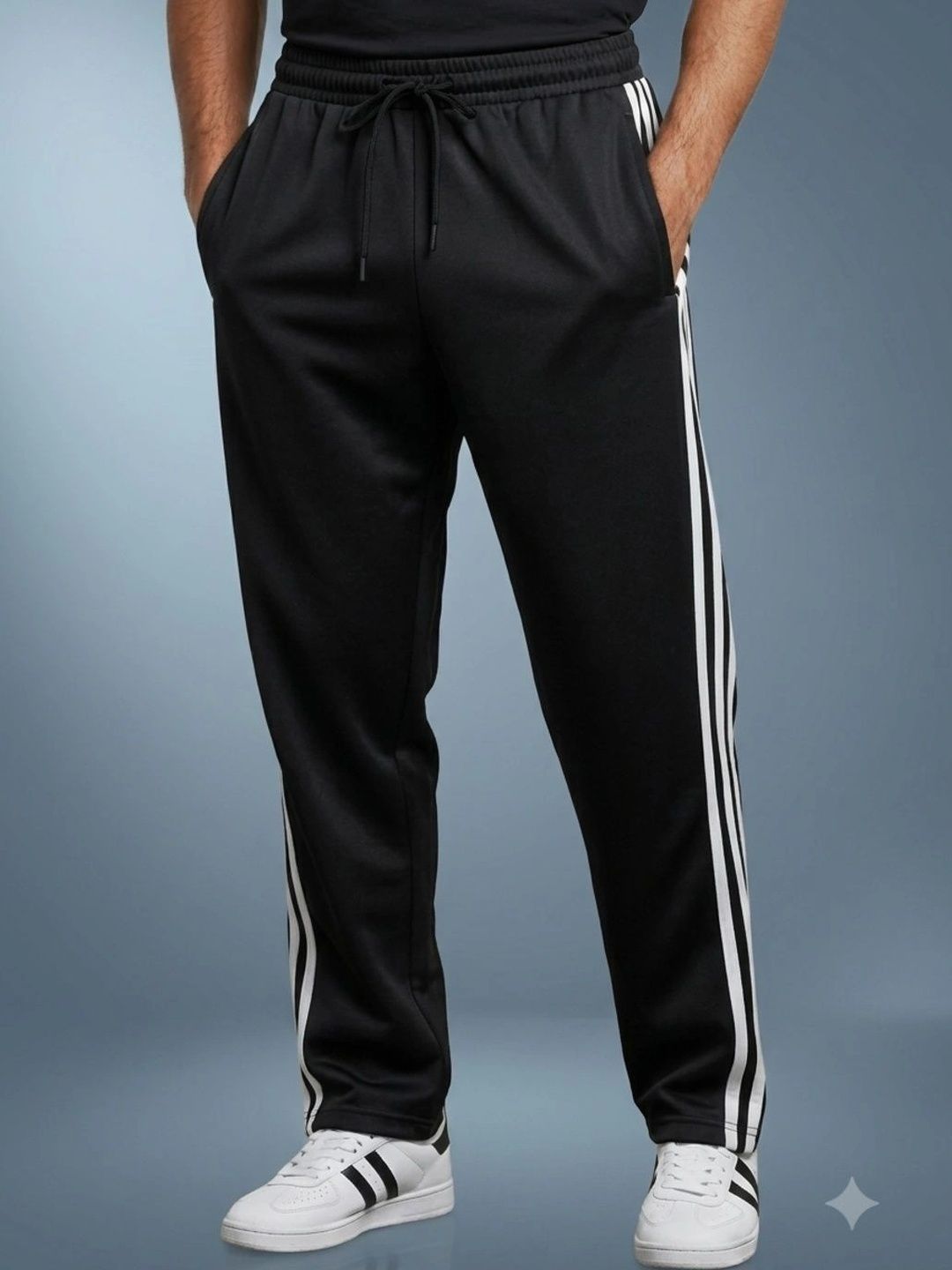 Bite and Style Men Straight Fit Striped Training Track Pants