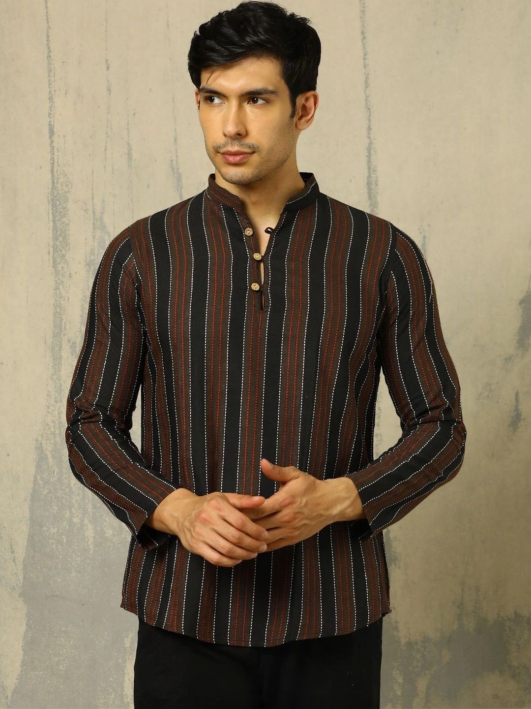Anouk Men Striped Kurta