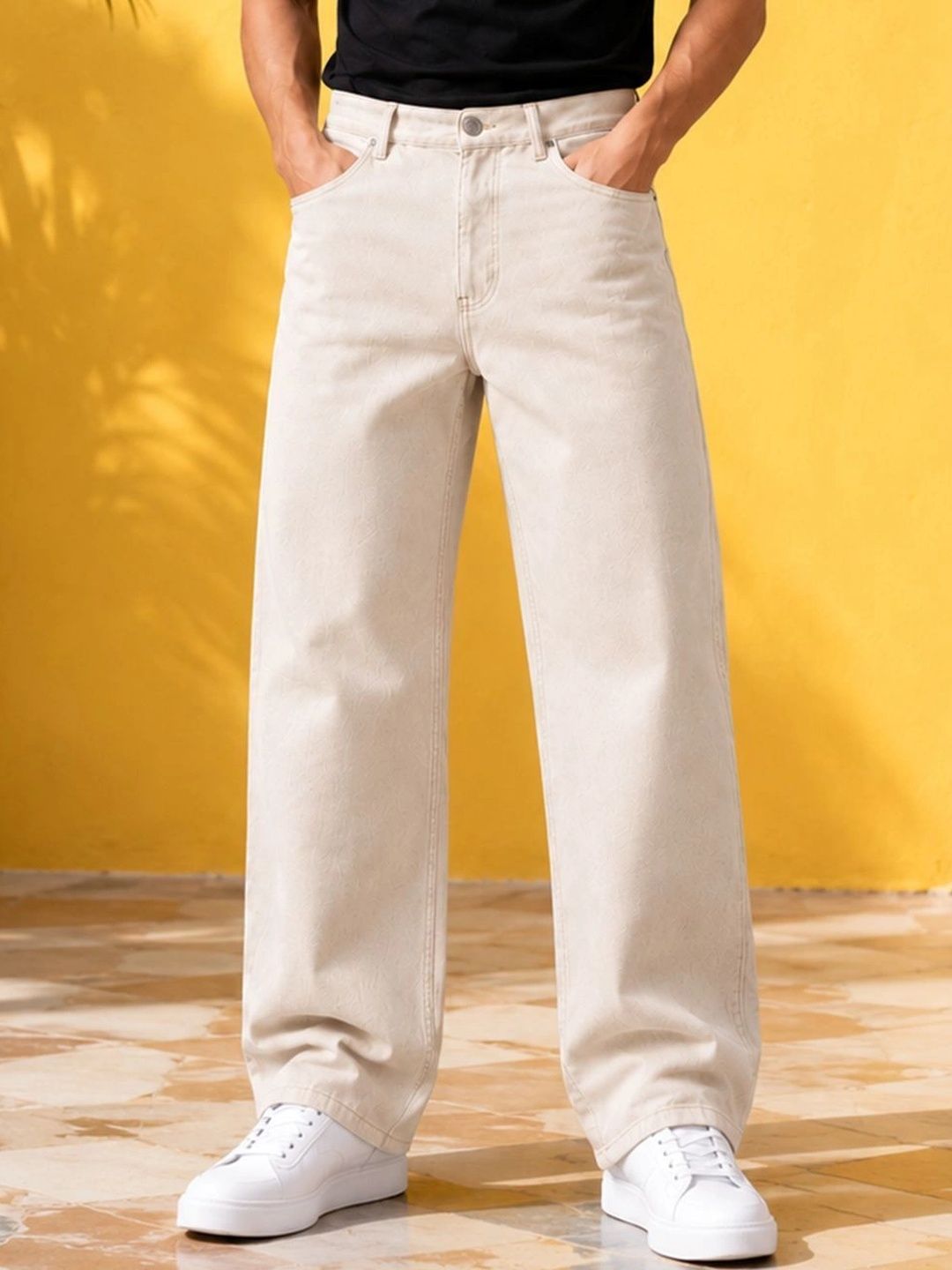 Encrypt Men Classic Regular Fit Mid-Rise Stretchable Jeans