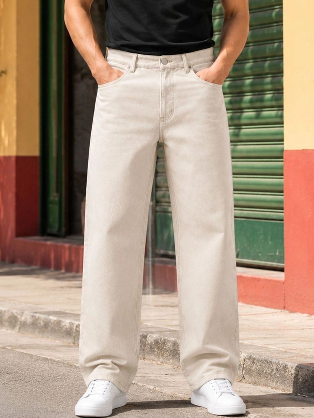 Encrypt Men Classic Regular Fit Mid-Rise Stretchable Jeans