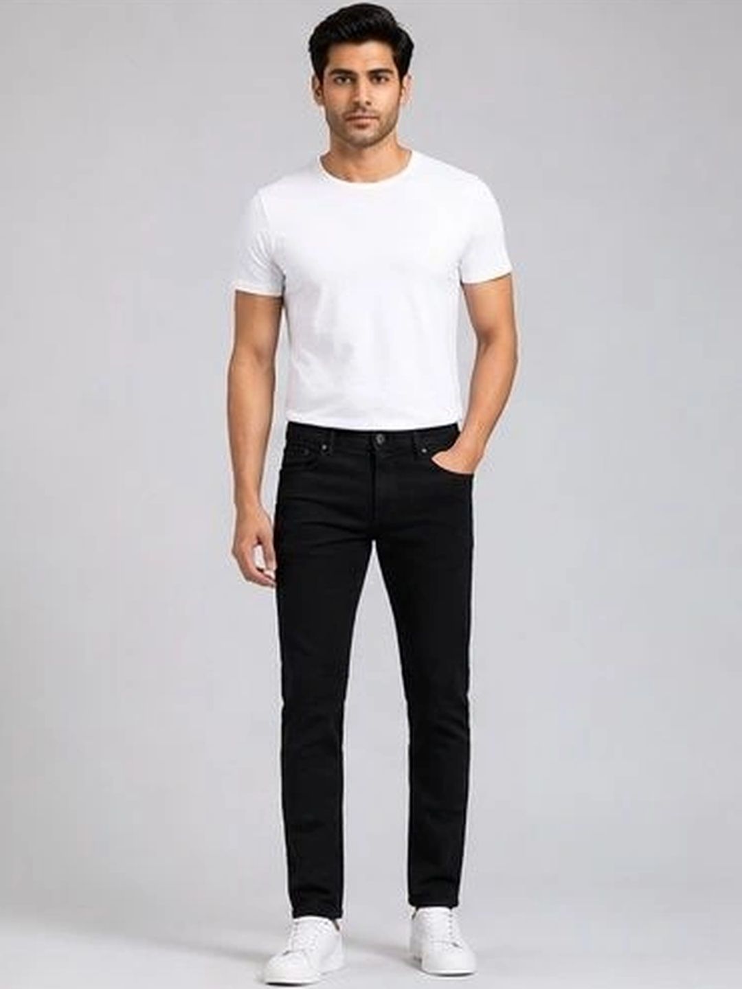 Global Jeans Men Regular Fit Mid-Rise Jeans