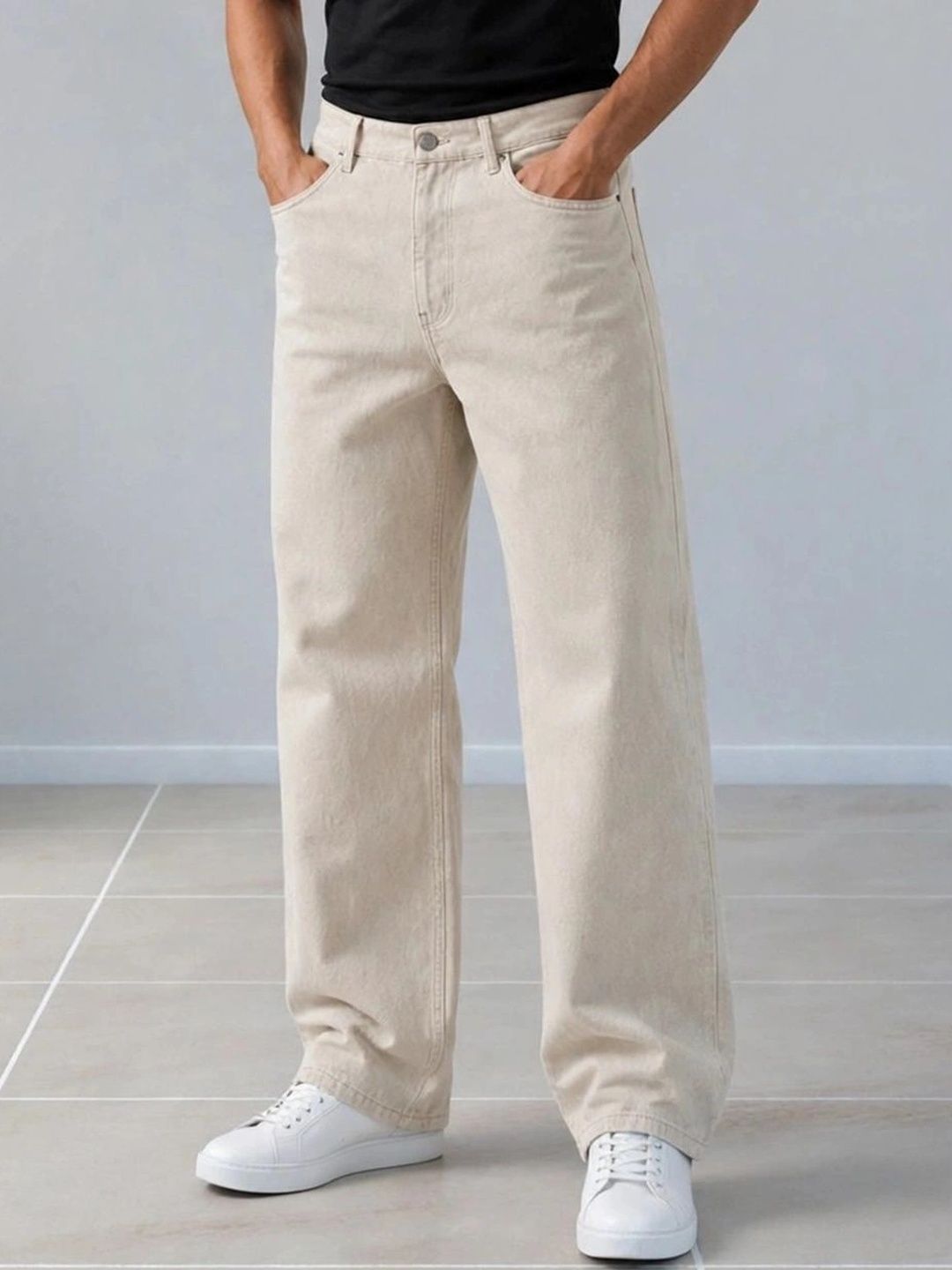 R.Code by The Roadster Life Co. Men Classic Regular Fit Mid-Rise Stretchable Jeans