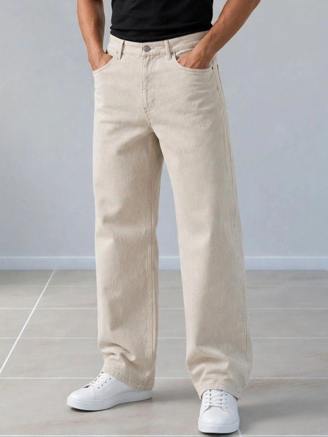 Encrypt Men Classic Regular Fit Mid-Rise Stretchable Jeans