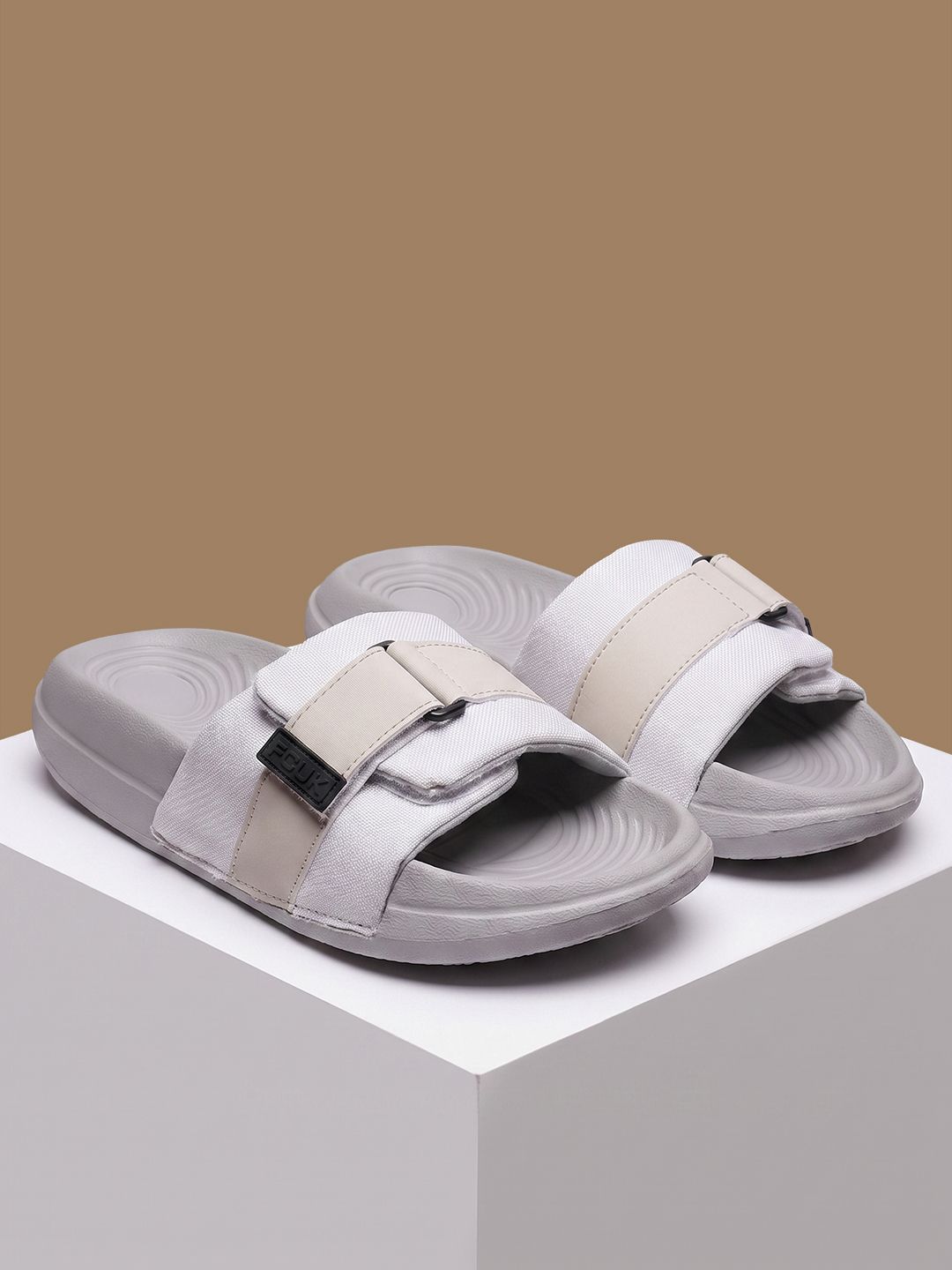 FCUK Men Textured Sliders