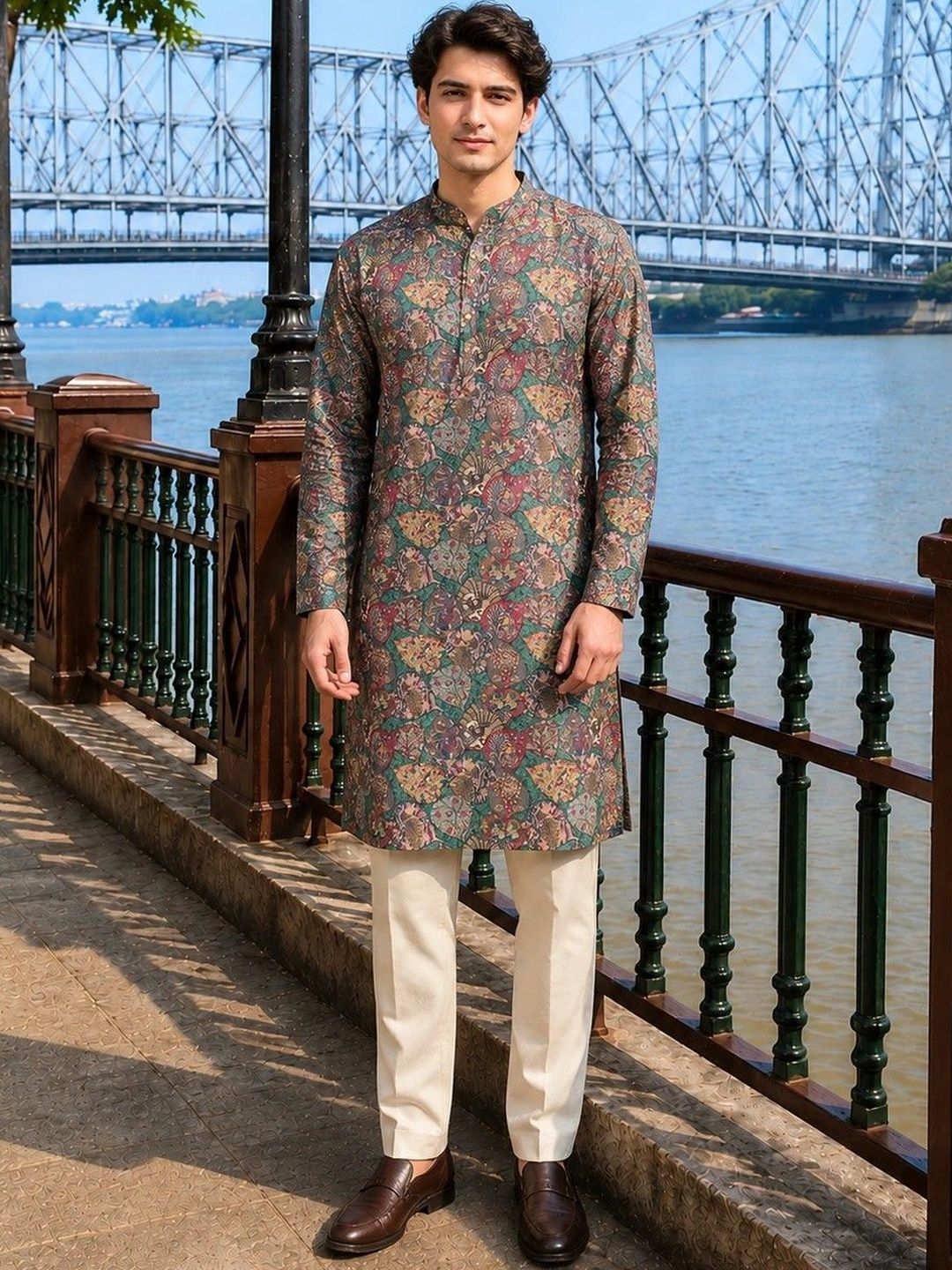 SOURAGYA Men Ethnic Motifs Printed Indie Prints Kurta