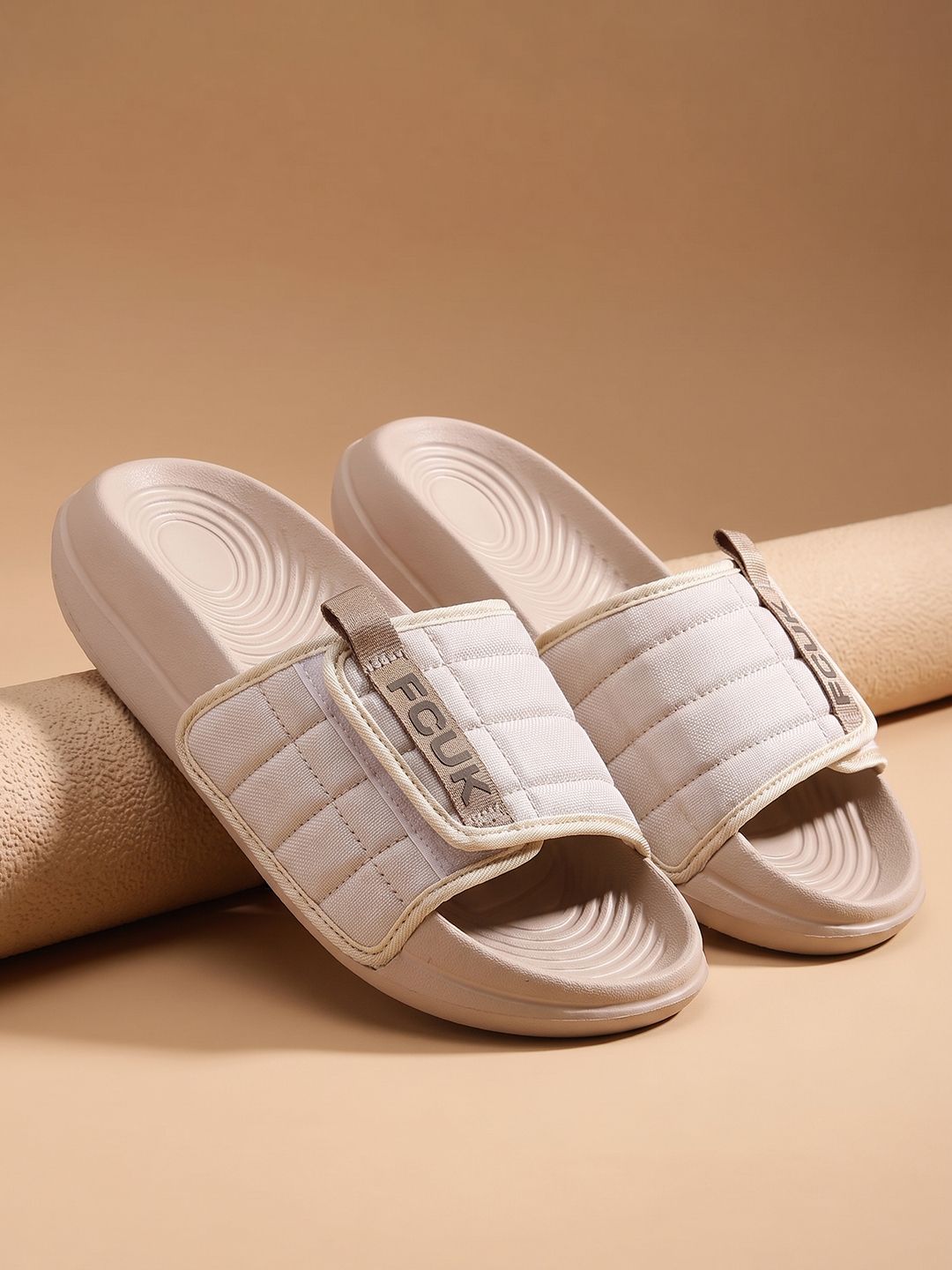 FCUK Men Textured Sliders
