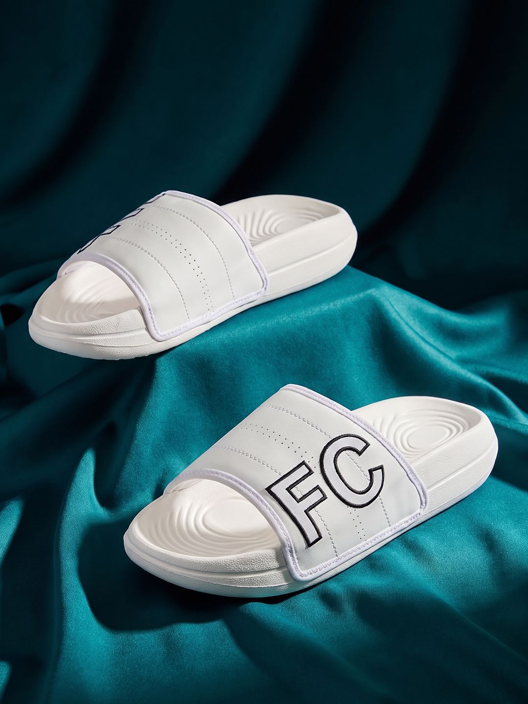 FCUK Men Brand Logo Printed Sliders