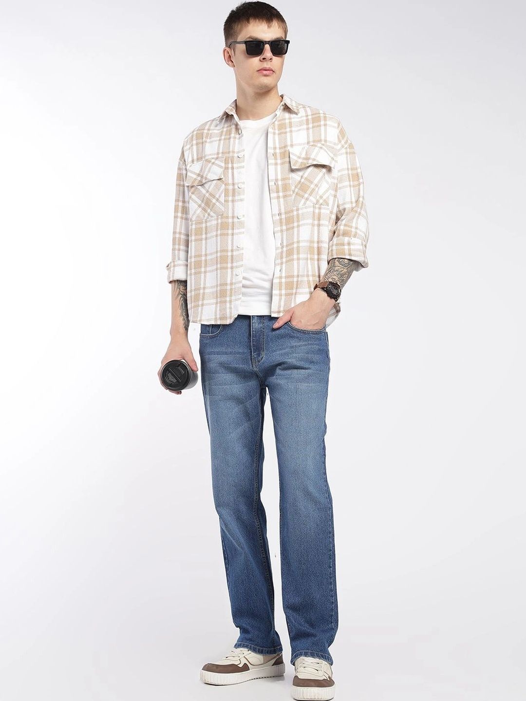 zayla Men Jean Regular Fit Mid-Rise Light Fade Stretchable Jeans