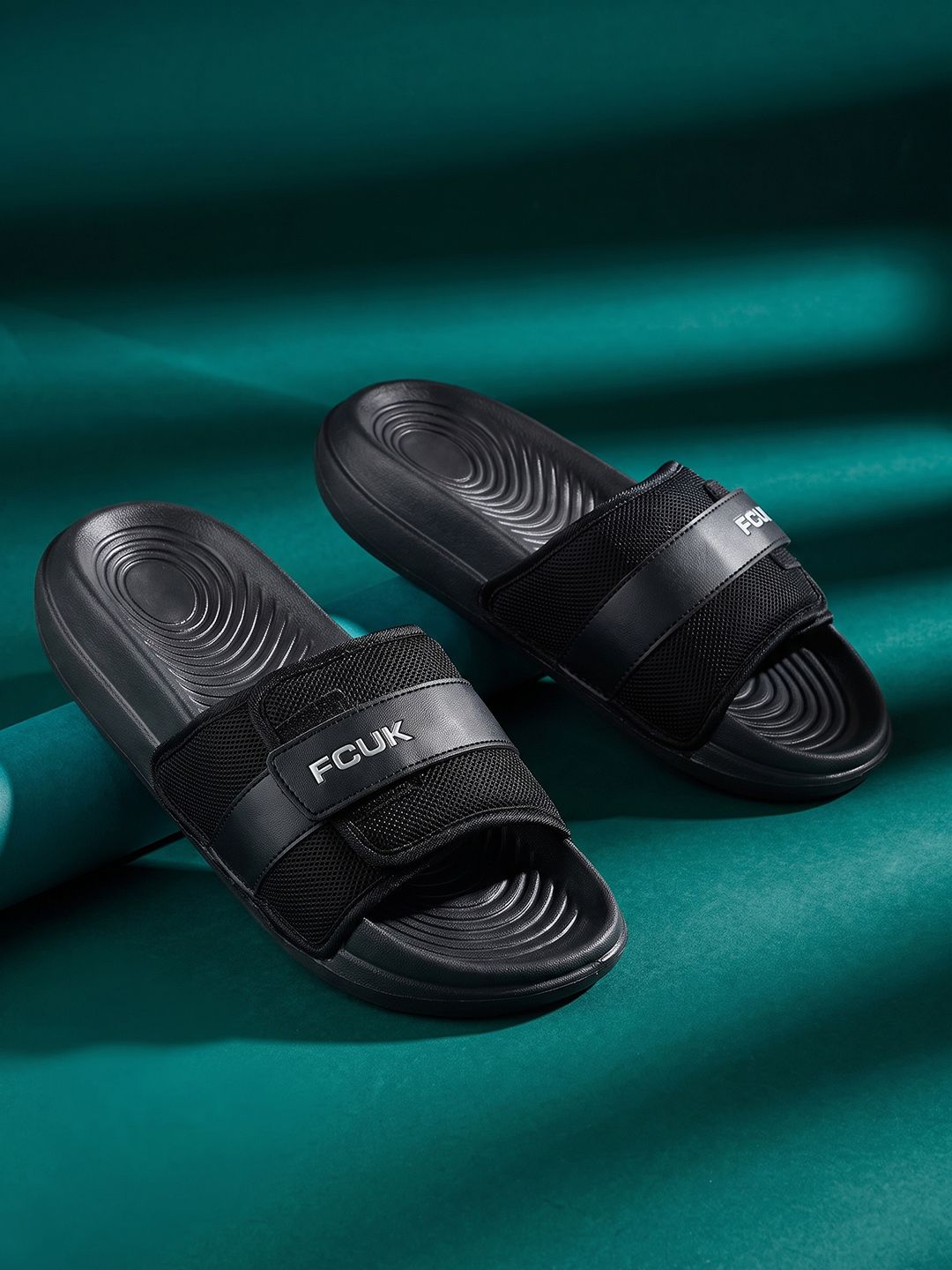 FCUK Men Textured Sliders