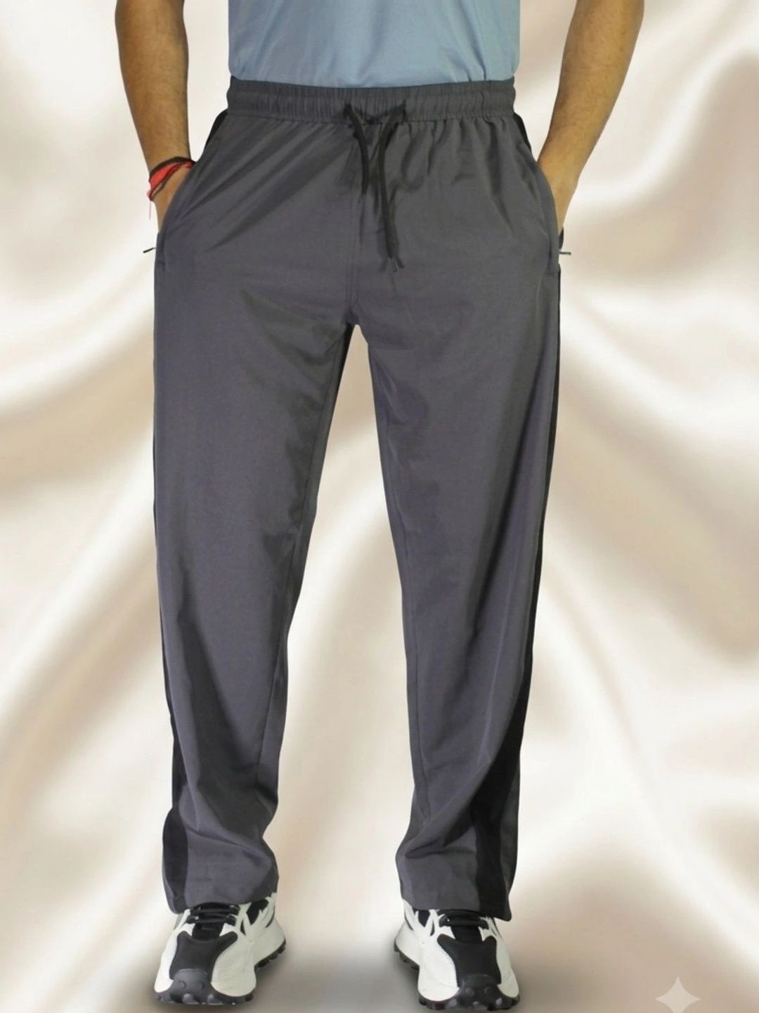 Bite and Style Men Straight Fit Colourblocked Training Track Pants