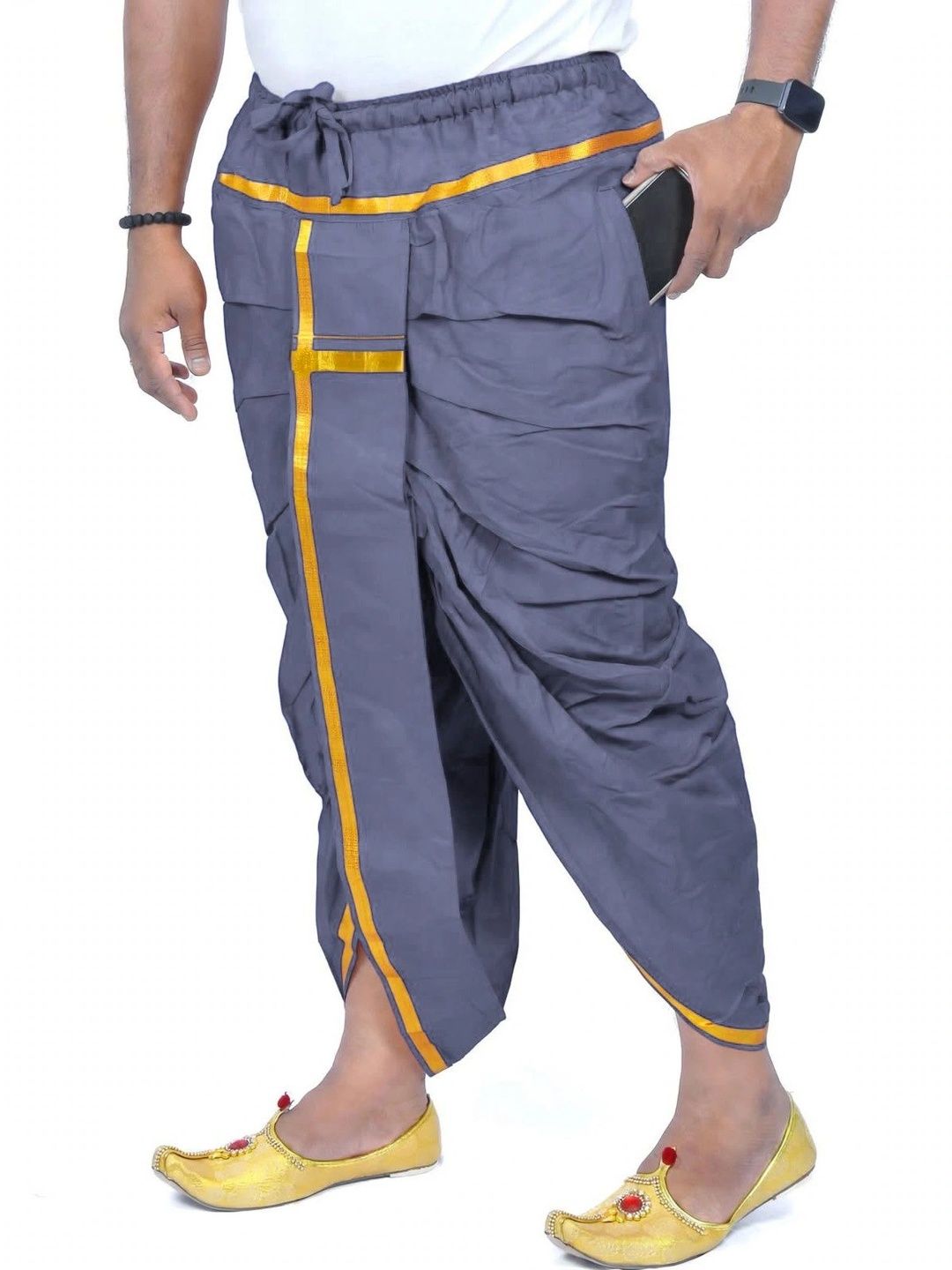 TUNI MANI Men Cotton Dhoti Dhotis