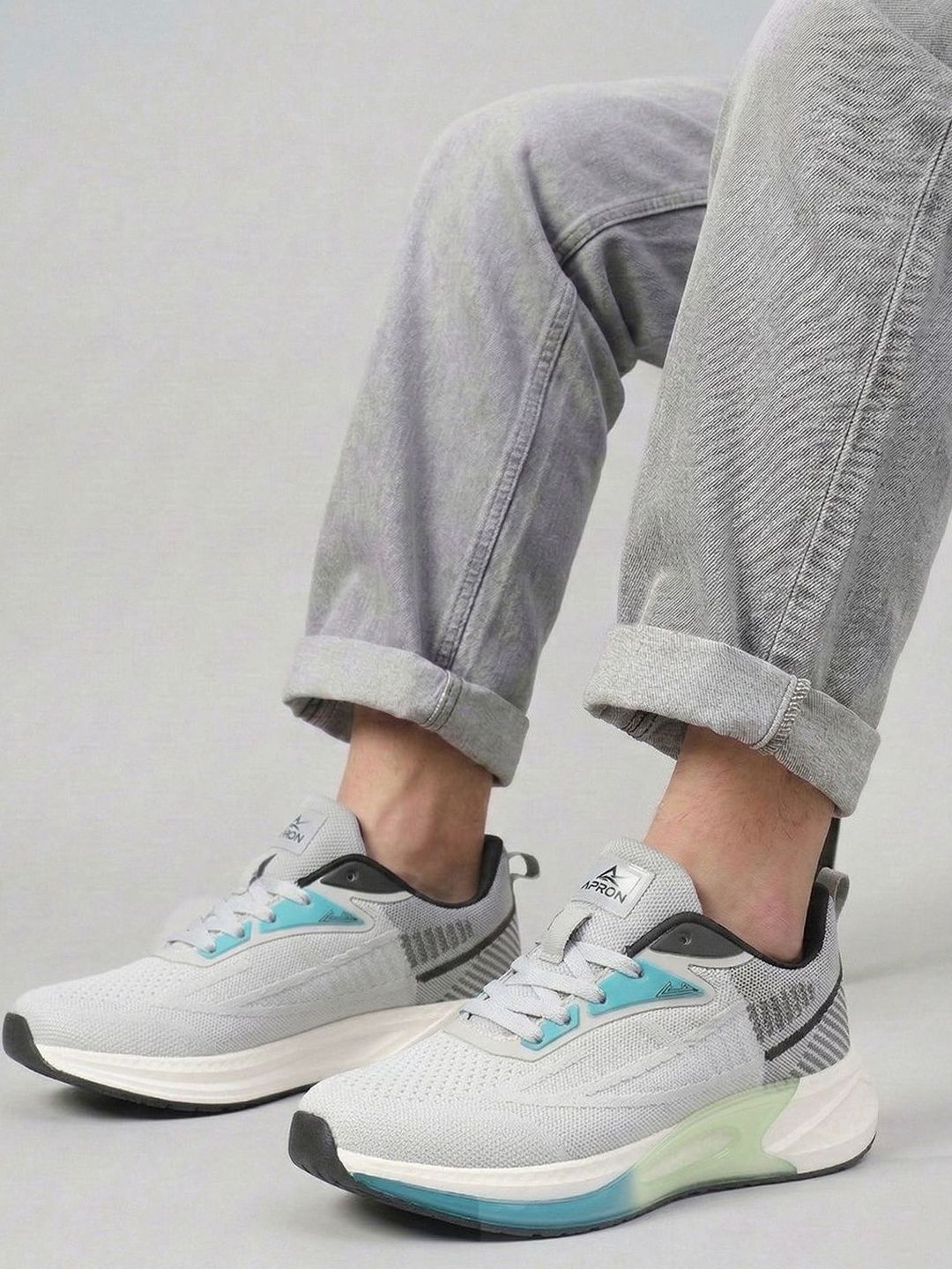 APRON Men Textile Running Non-Marking Shoes