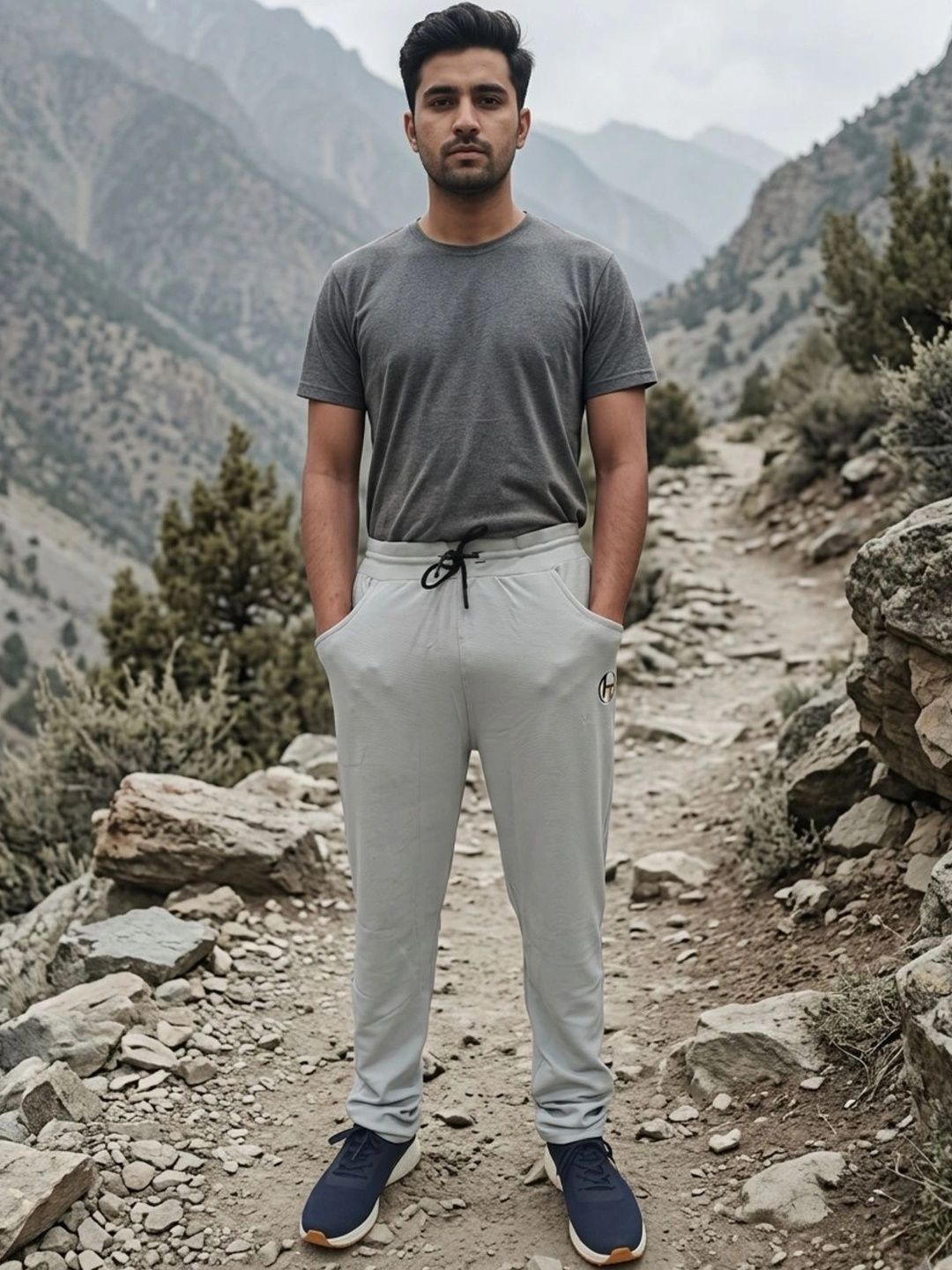 Bite and Style Men Slim Fit Brand Logo Training Track Pants