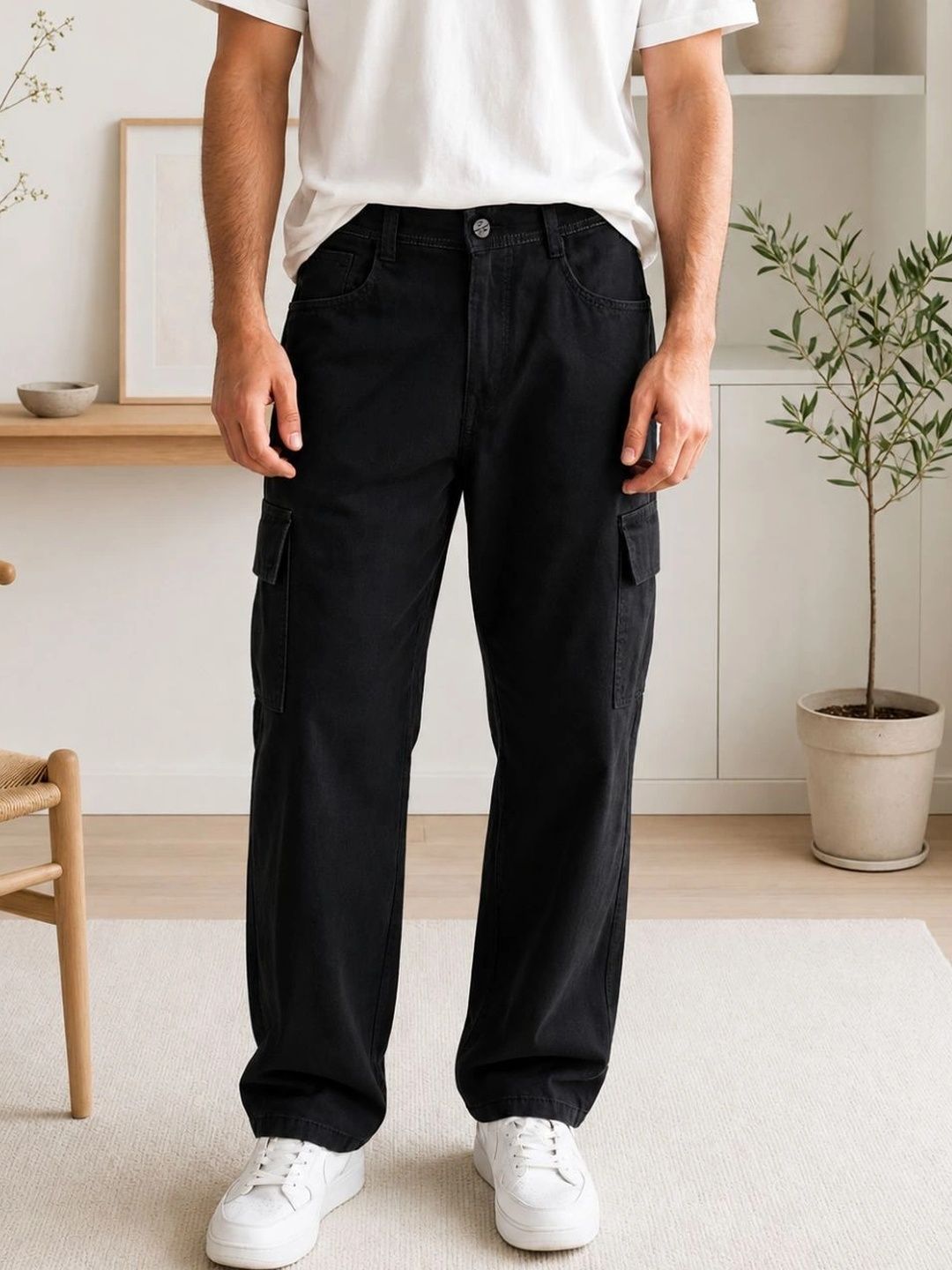 SZN Men Classic Relaxed Fit Mid-Rise Stretchable Jeans