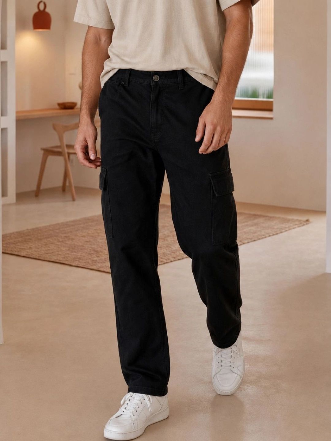 COMFITS Men Classic Relaxed Fit Mid-Rise Stretchable Jeans