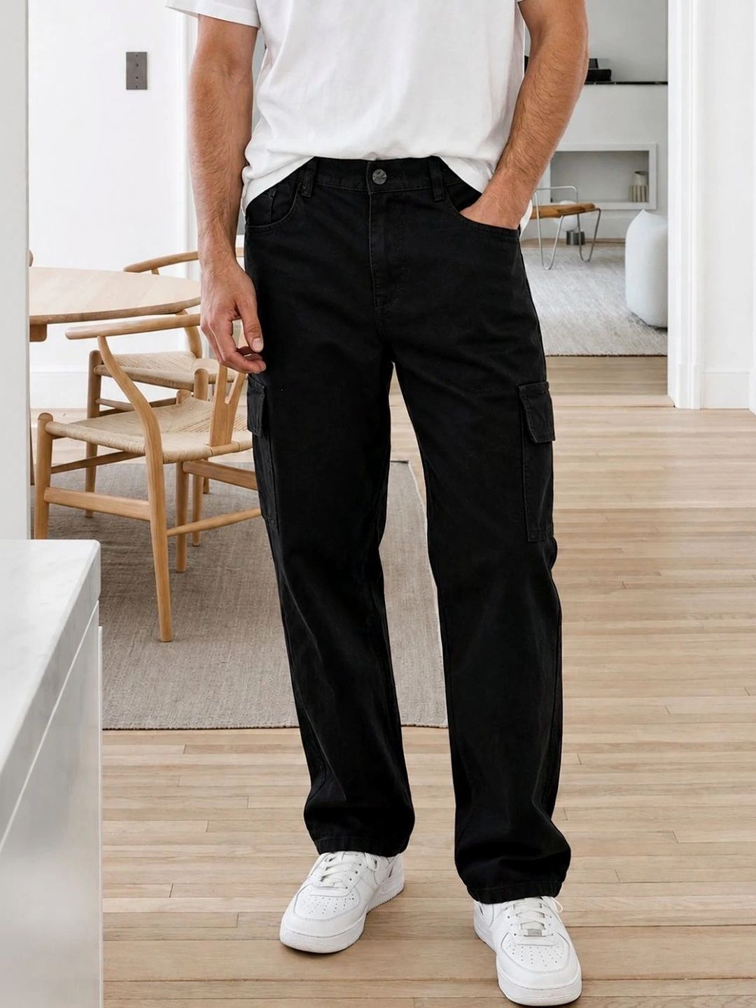 Metronaut Men Classic Relaxed Fit Mid-Rise Stretchable Jeans