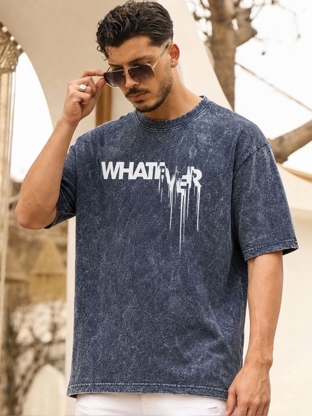 VELS CLOTHING Men Typography Printed Bio Finish T-shirt