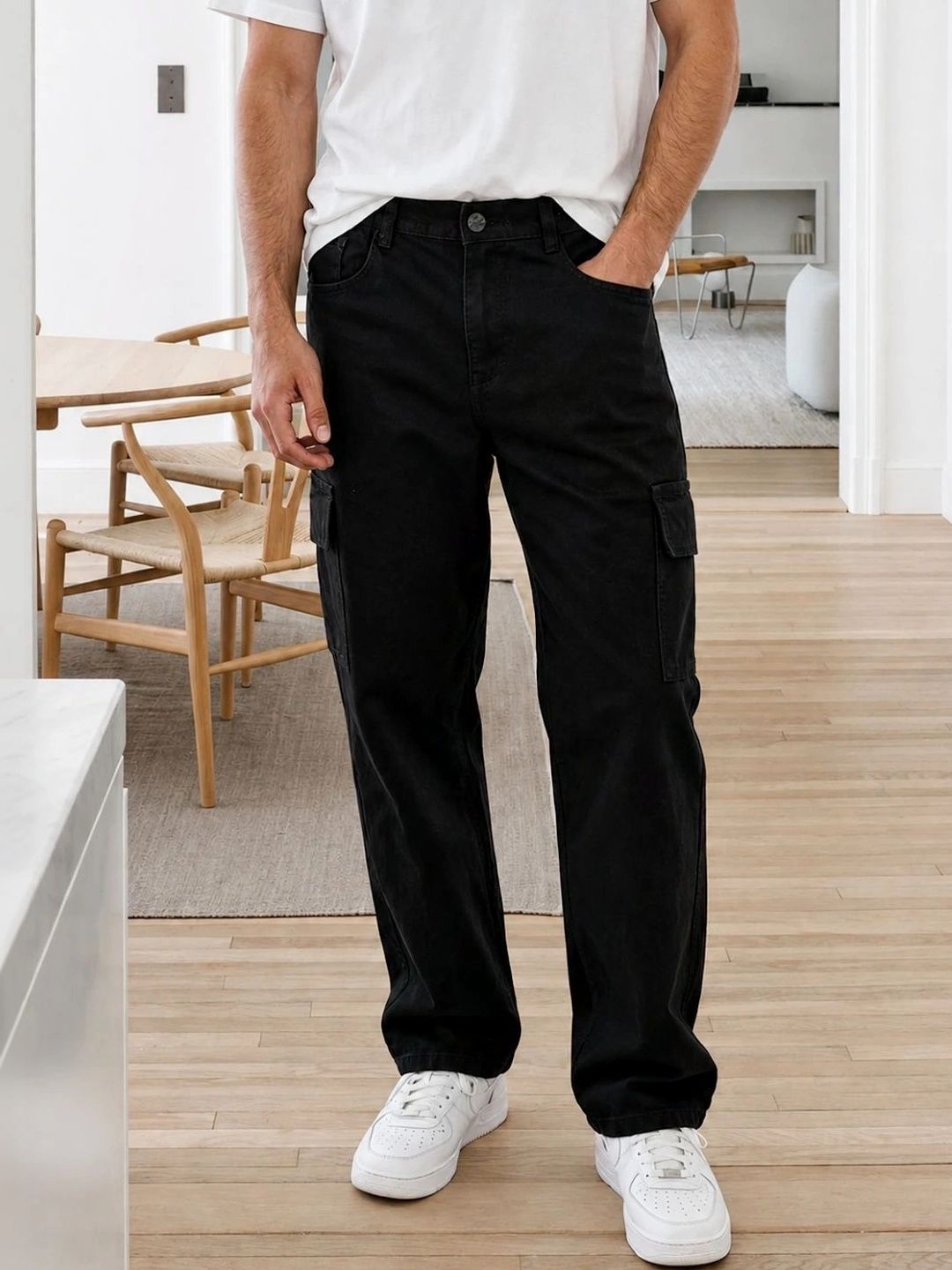 SZN Men Classic Relaxed Fit Mid-Rise Stretchable Jeans