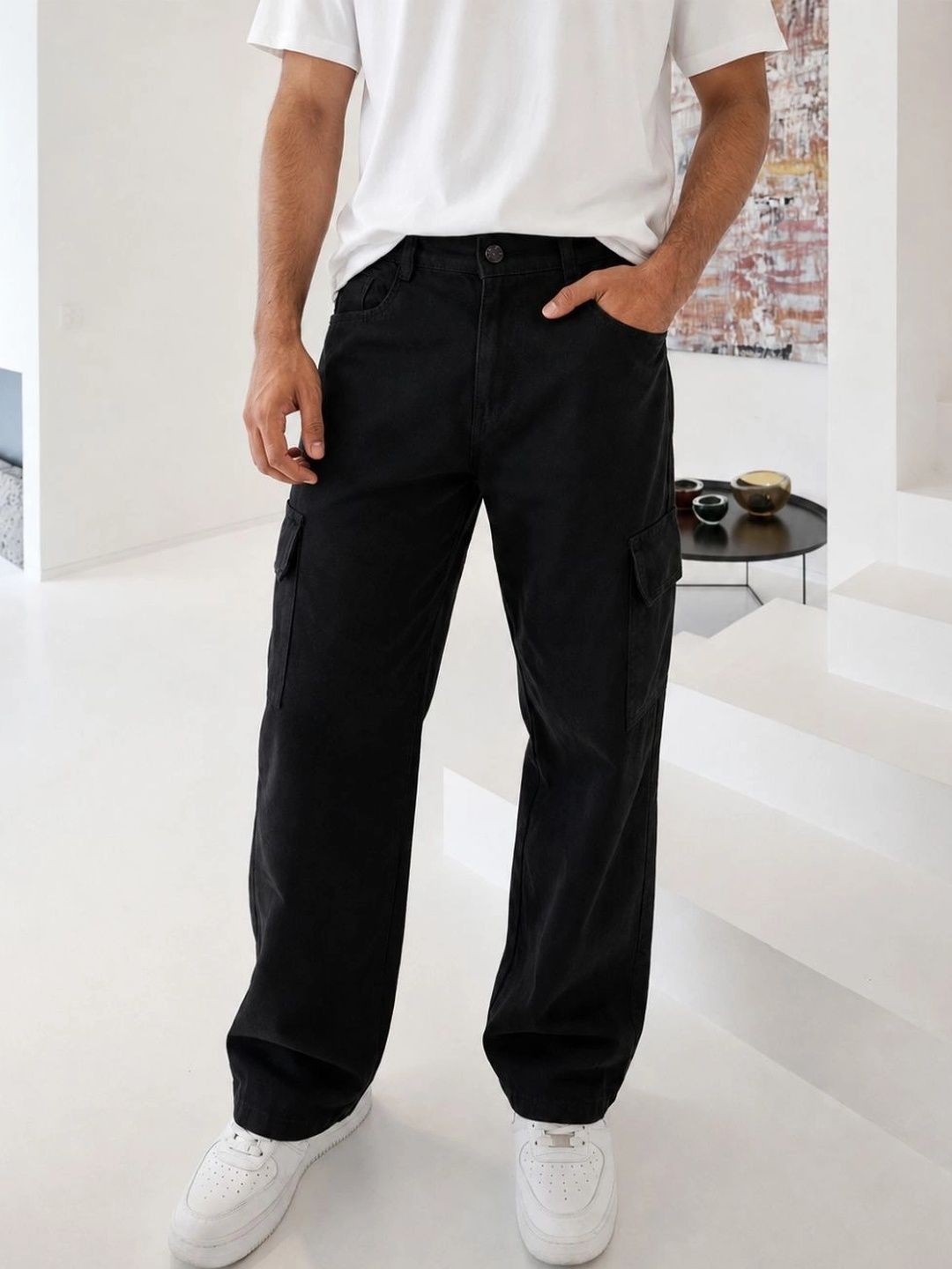 Metronaut Men Classic Relaxed Fit Mid-Rise Stretchable Jeans