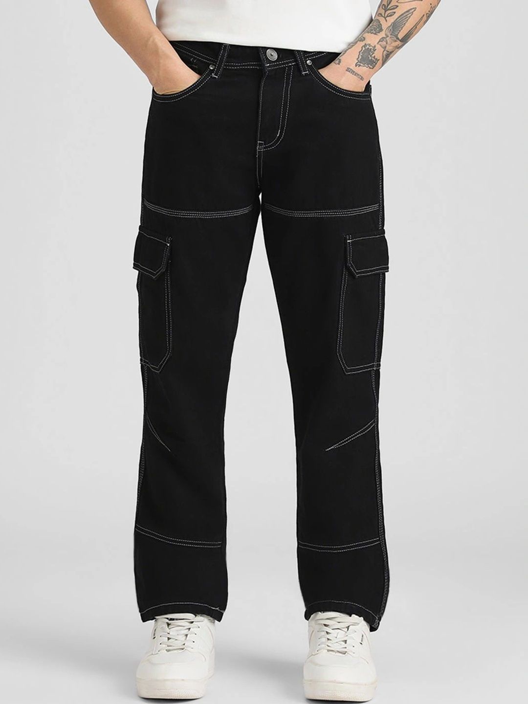 Klub Fox Men Straight Fit Mid-Rise Stretchable Jeans