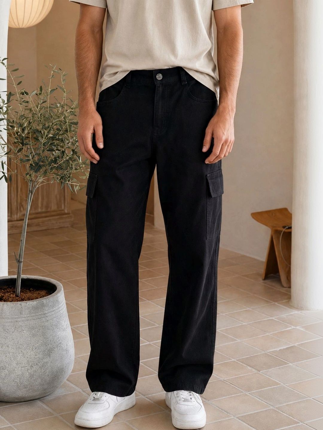 Metronaut Men Classic Relaxed Fit Mid-Rise Stretchable Jeans