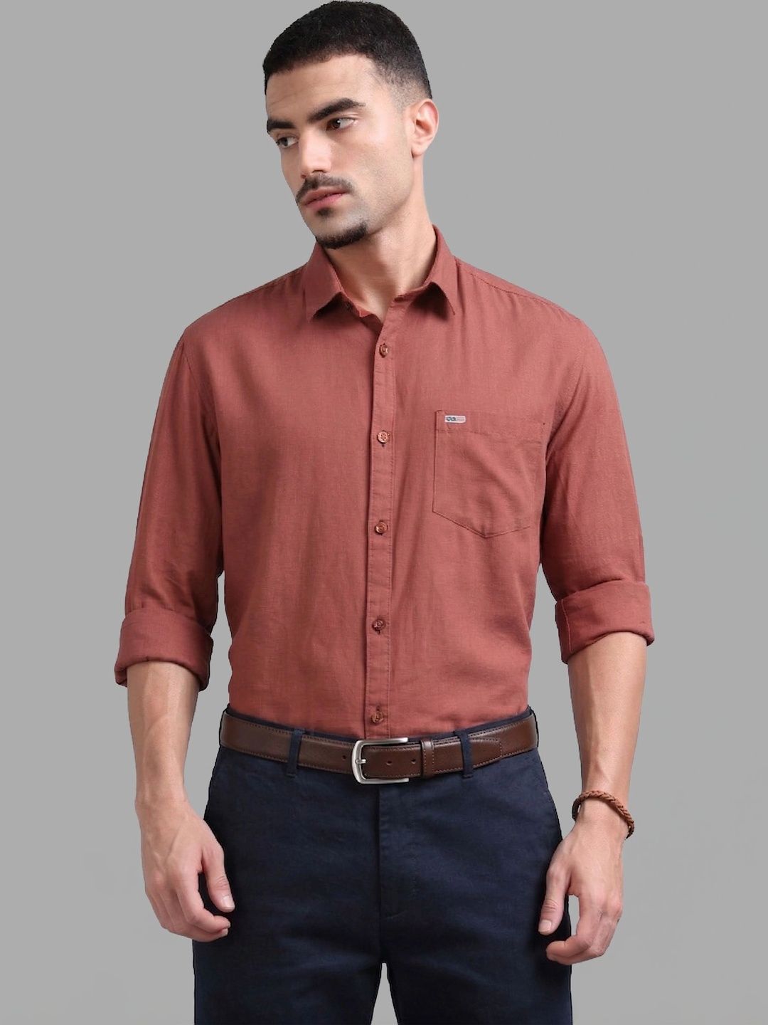 U.S. PITCHERS Men Modern Slim Fit Casual Shirt
