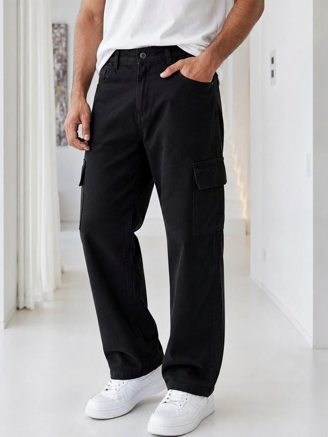 SZN Men Classic Relaxed Fit Mid-Rise Stretchable Jeans