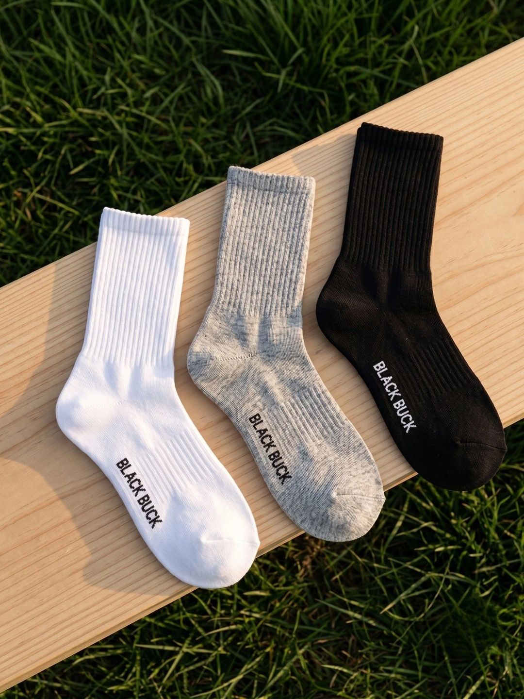 BLACK BUCK Men Pack of 3 Cotton Above Ankle Socks