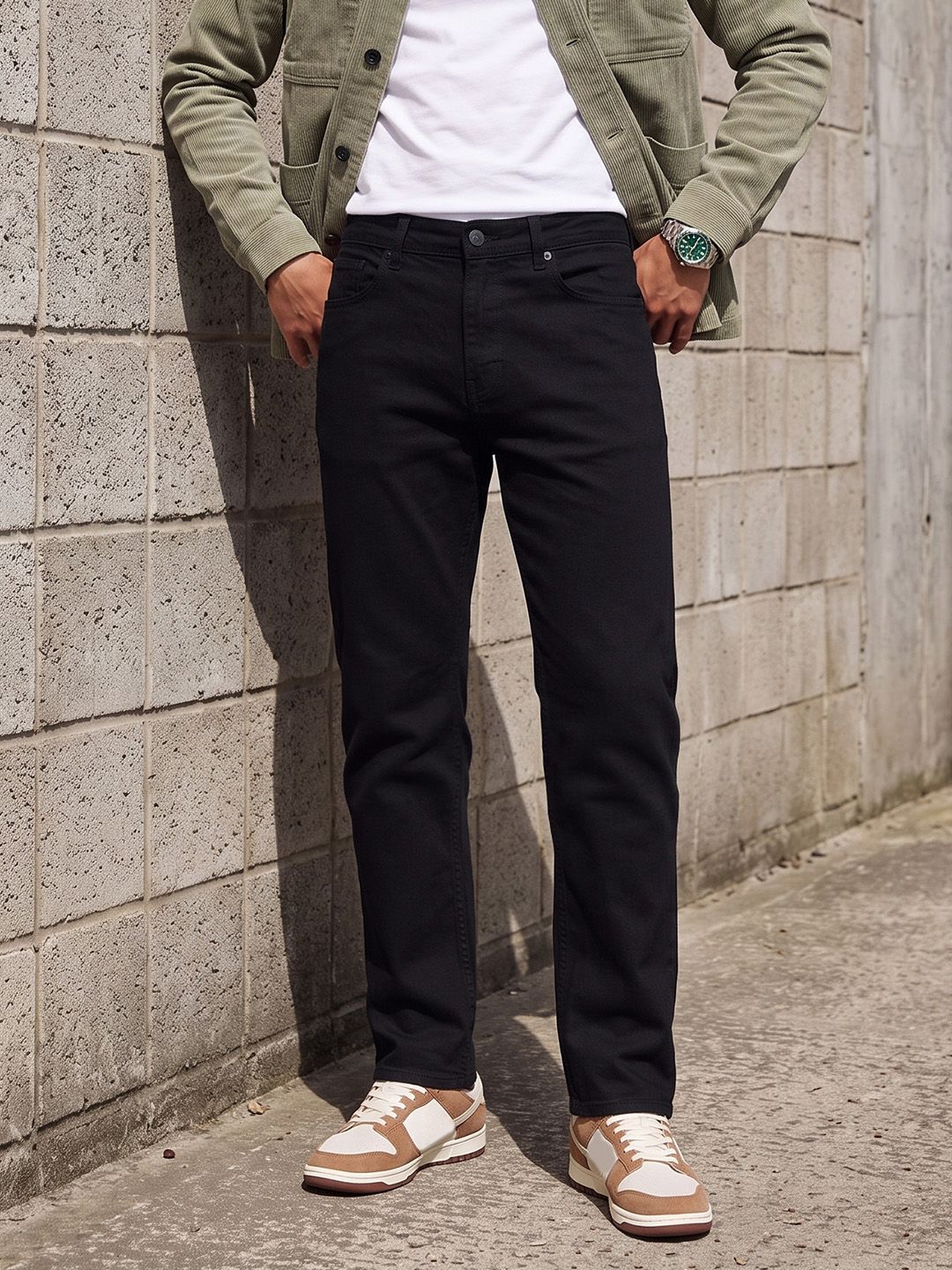 The Roadster Life Co. Men Straight Fit Stretchable Jeans