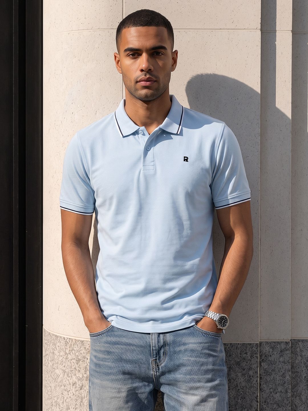 The Roadster Life Co. Polo Collar Pure Cotton T-shirt