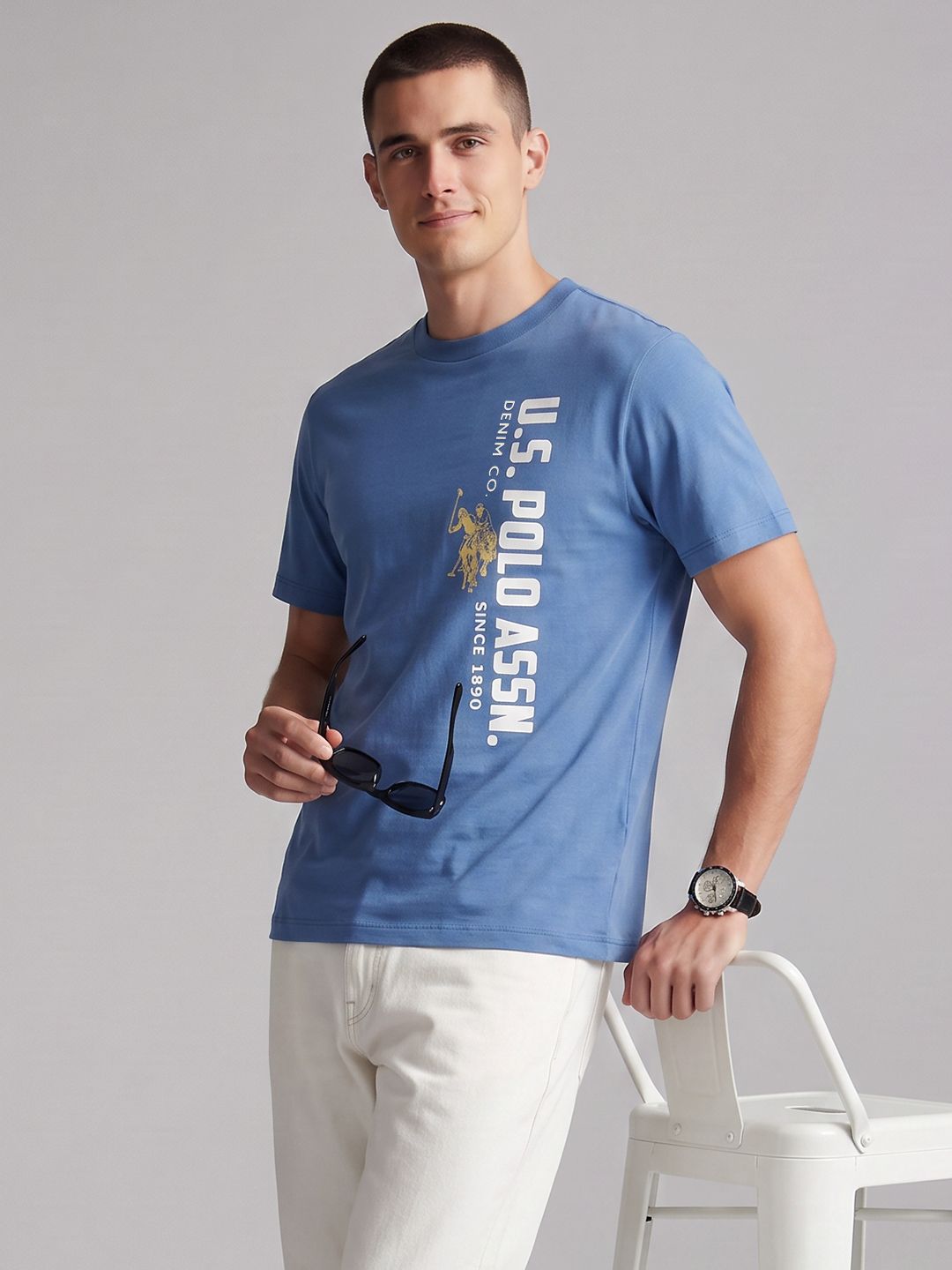U.S. Polo Assn. Denim Co. Brand Logo Printed T-shirt