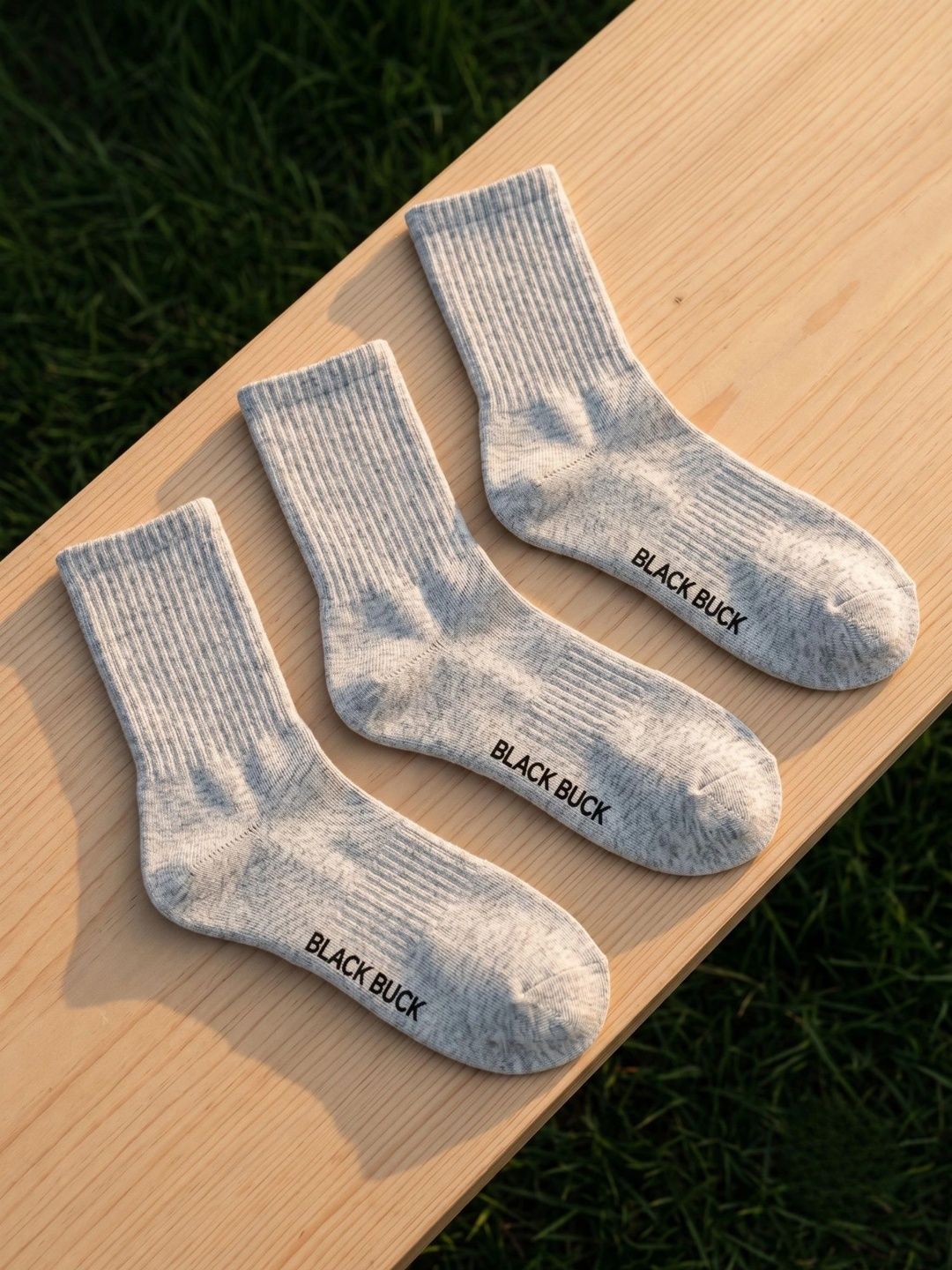 BLACK BUCK Men Pack of 3 Cotton Above Ankle Socks