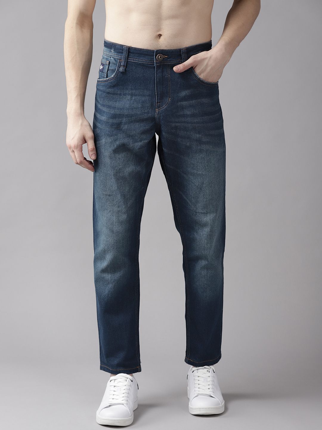 Roadster Men Blue Light Fade Stretchable Jeans