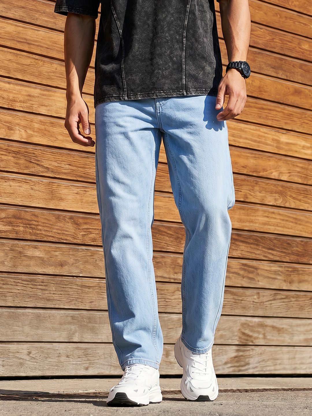 The Roadster Life Co. Men Baggy Fit Stretchable Jeans