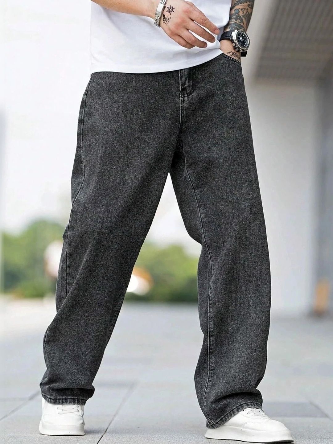 Encrypt Men Straight Fit Mid-Rise Stretchable Jeans