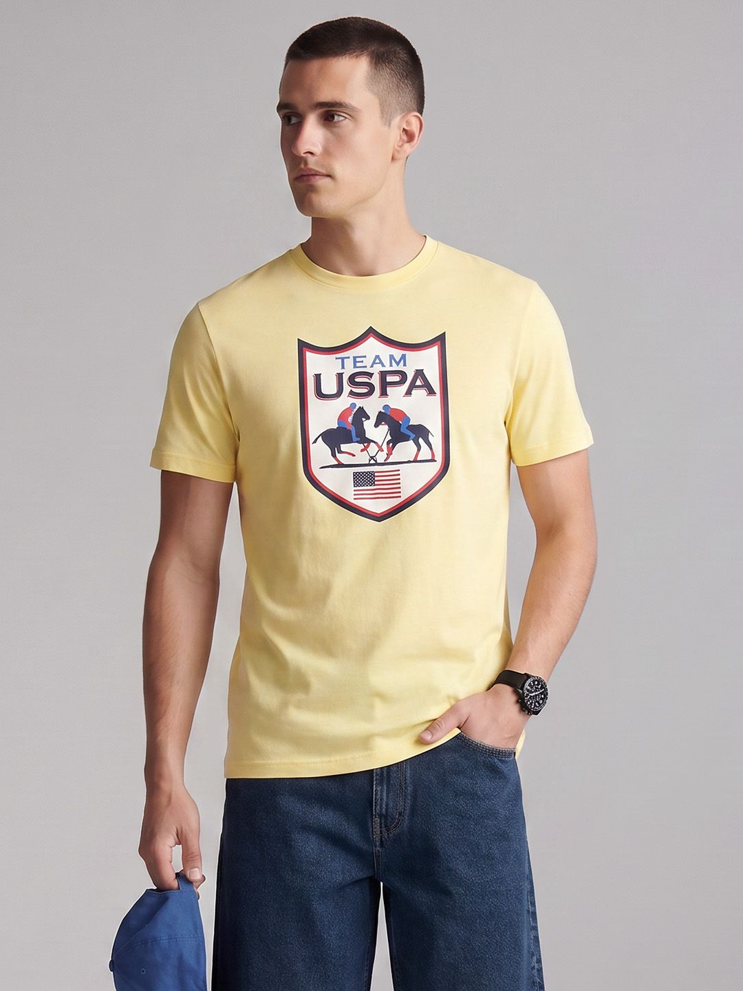 U.S. Polo Assn. Denim Co. Graphic Printed Pure Cotton T-shirt