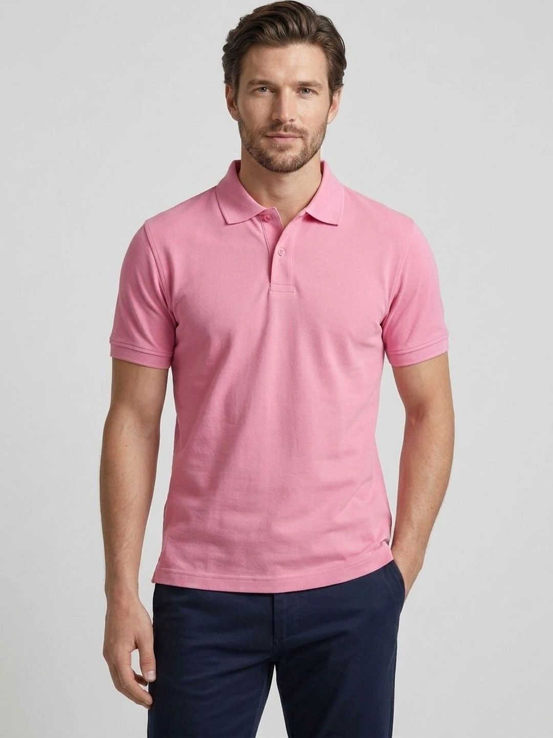 Roadster Men Polo Collar T-shirt