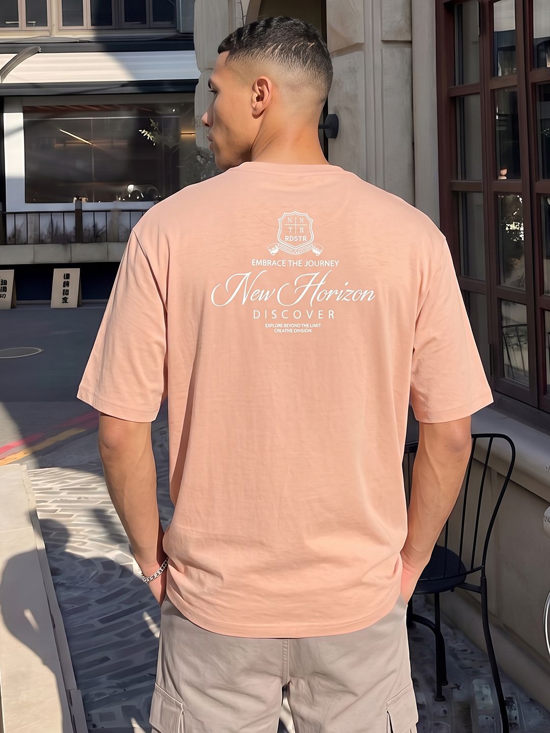 The Roadster Life Co. Relaxed Fit Typography Printed Pure Cotton T-shirt