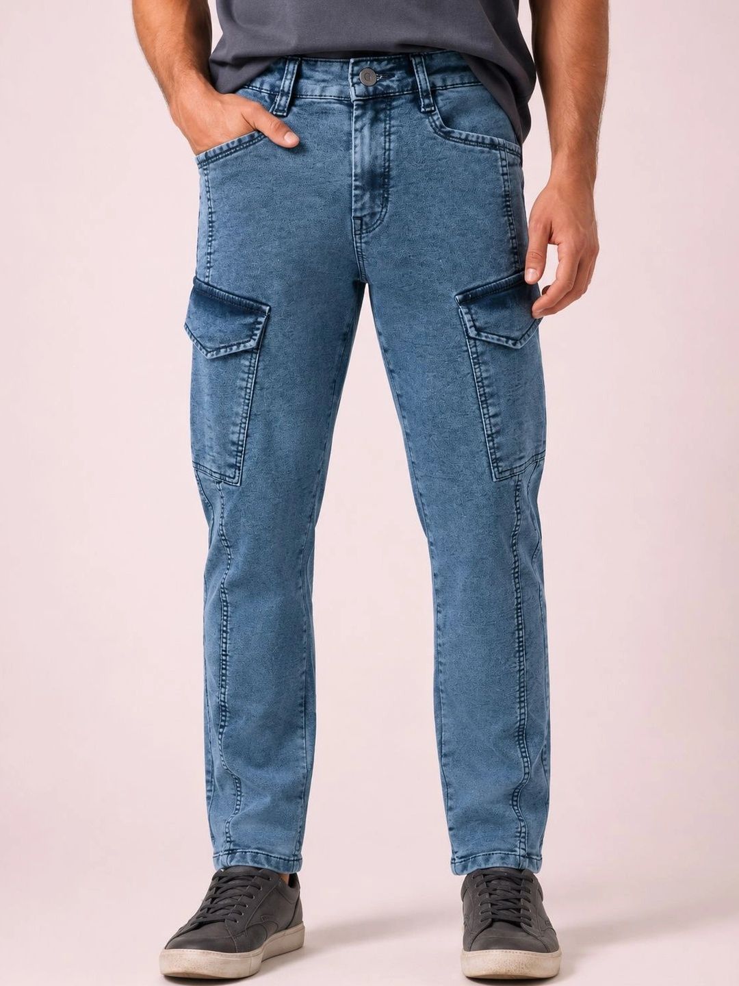 GEX Men Jean Relaxed Fit Mid-Rise Stretchable Jeans