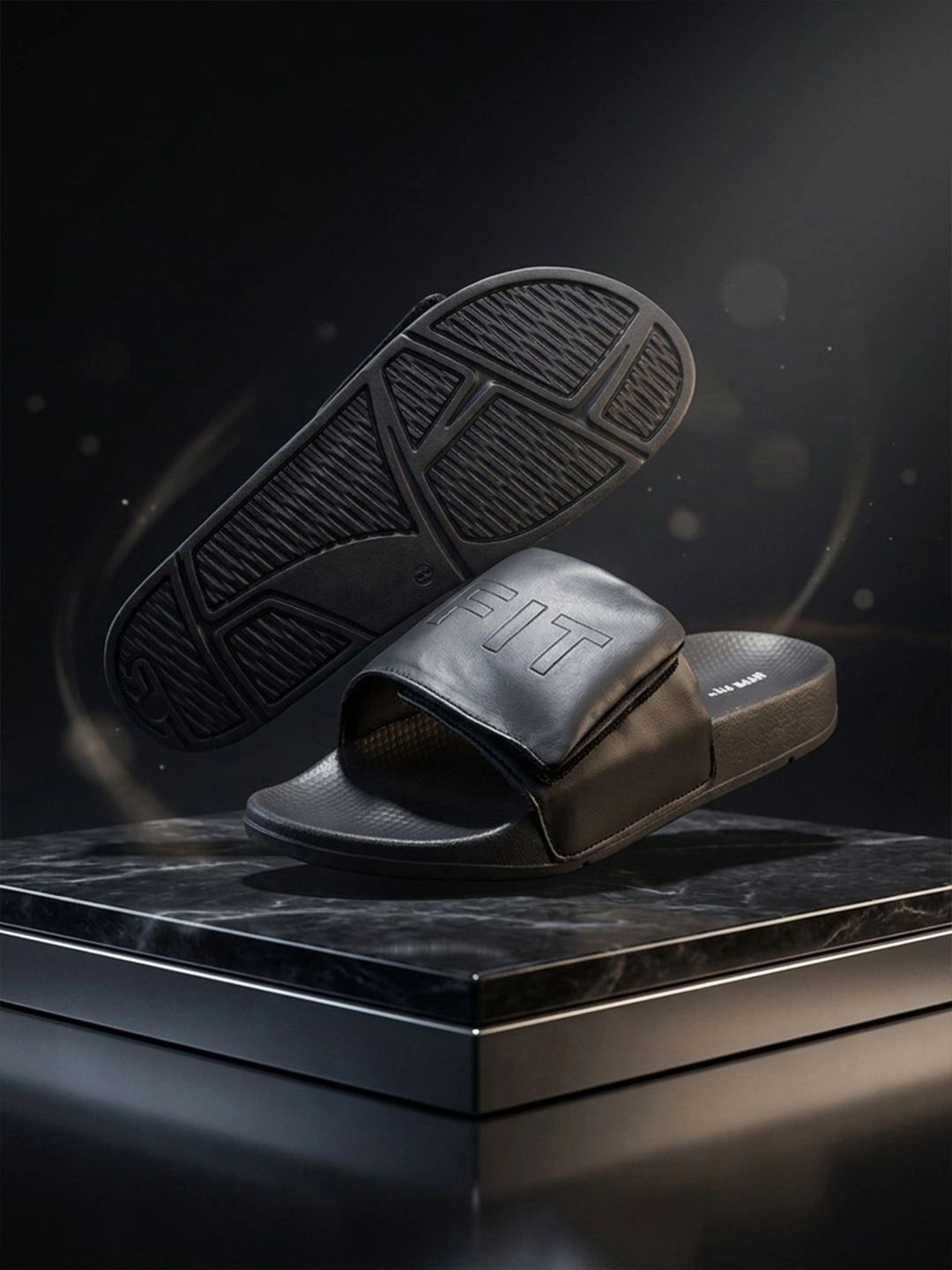 HYPR FIT Men Casual Velcro Water-Resistant Comfort Slides