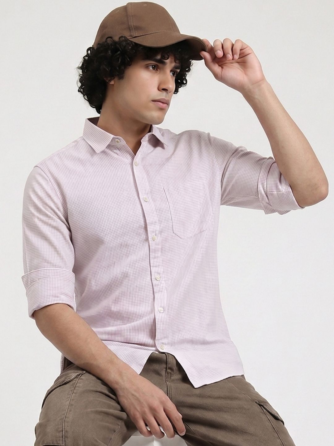 Roadster Life Co.Cotton Slub Checked Shirt