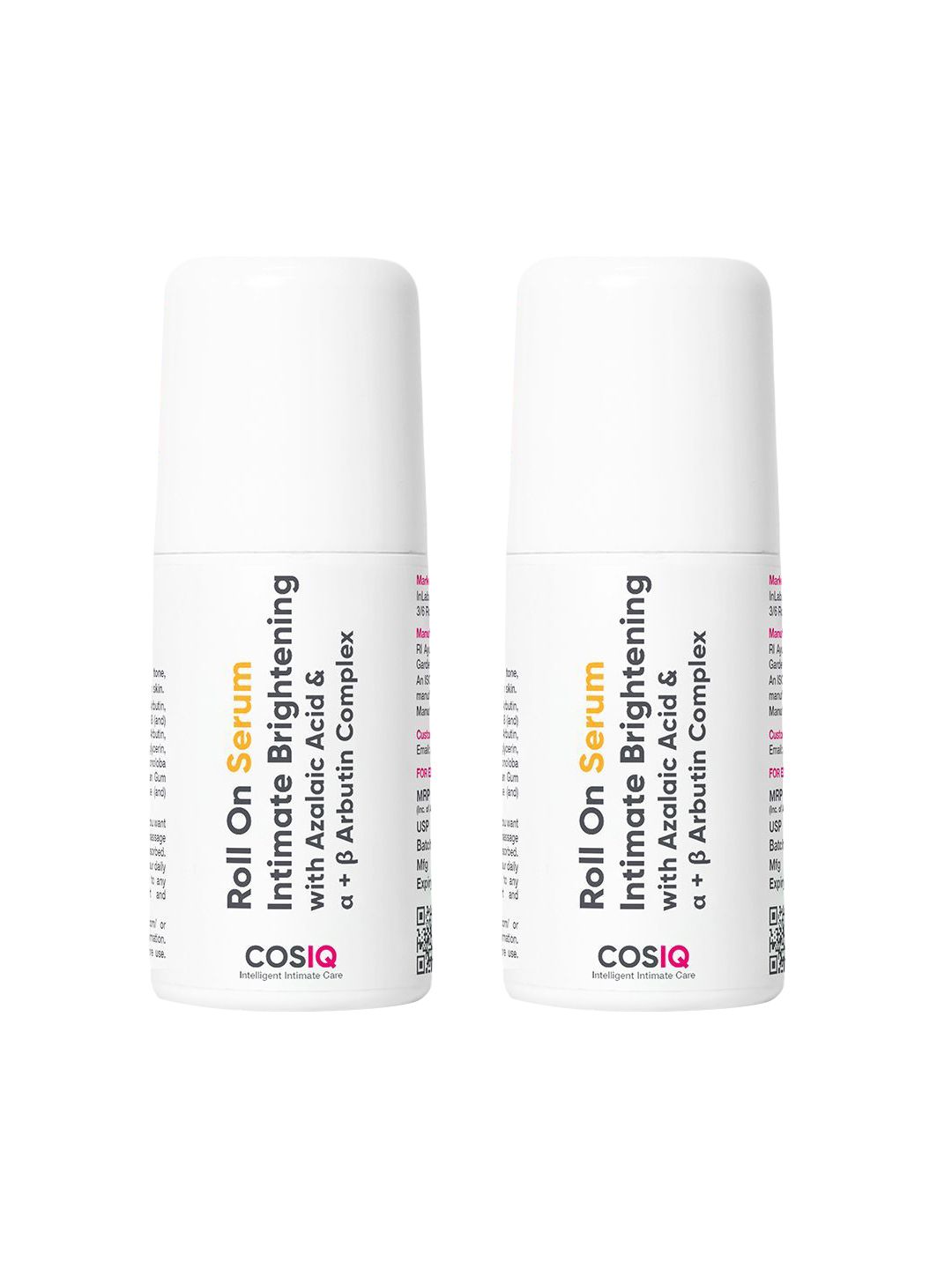 CosIQ Set Of 2 Intimate Brightening Roll-On Serum - 40 ml Each
