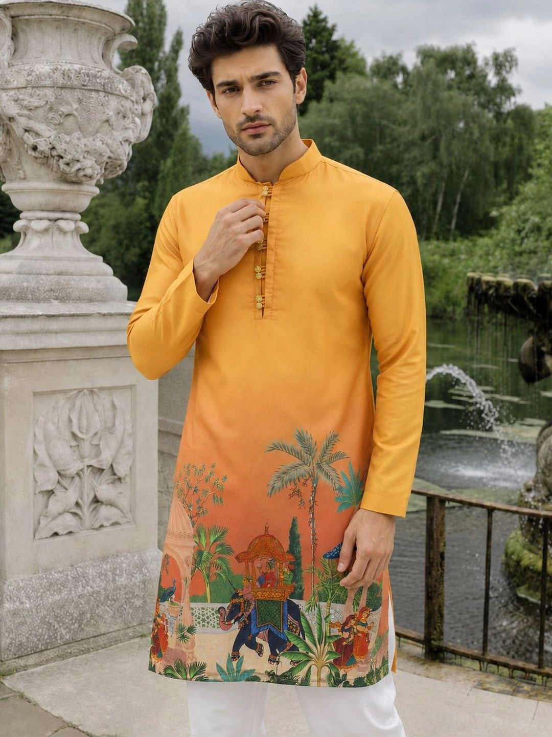 Anouk Men Ethnic Motifs Printed Kurta